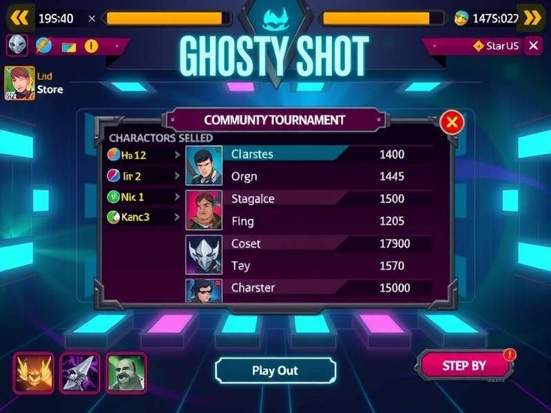 Ghostly Shot Gladiators character selection screen